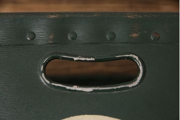 レトロ雑貨　カネボウ カタン糸　昭和レトロなデザインが魅力の古いボテ箱(鐘紡、収納箱)(R-049365)