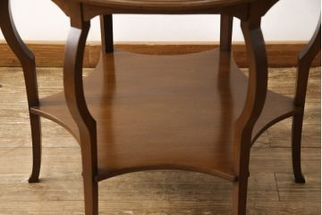 アンティーク家具　マホガニー材　上手物のオケージョナルテーブル(サイドテーブル、コーヒーテーブル、ラウンドテーブル)(R-049368)