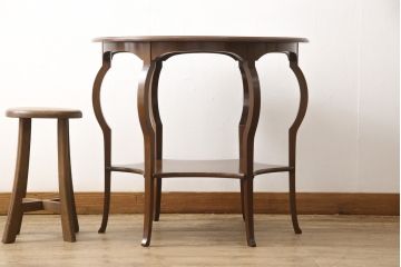 アンティーク家具　マホガニー材　上手物のオケージョナルテーブル(サイドテーブル、コーヒーテーブル、ラウンドテーブル)(R-049368)