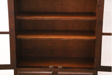 中古　北海道民芸家具　HM114K　飾り棚にもおすすめ!洗練された雰囲気が魅力の本箱(ブックケース、キャビネット、飾り棚、収納棚)(定価約25万7千円)(R-049372)