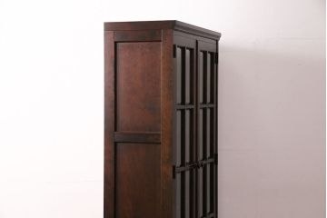 中古　北海道民芸家具　HM114K　飾り棚にもおすすめ!洗練された雰囲気が魅力の本箱(ブックケース、キャビネット、飾り棚、収納棚)(定価約25万7千円)(R-049372)