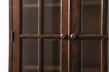 中古　北海道民芸家具　HM114K　飾り棚にもおすすめ!洗練された雰囲気が魅力の本箱(ブックケース、キャビネット、飾り棚、収納棚)(定価約25万7千円)(R-049372)