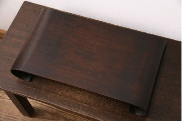 アンティーク雑貨　上質な和の雰囲気を高めるカリン(花梨)材製の花台(飾り台)(R-049375)