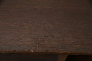 和製アンティーク　総ナラ材　デスクやカウンターの上にも置けるレトロな収納棚(卓上収納棚、本棚)(R-049380)