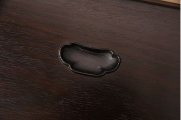 和製アンティーク　指物工芸品　美品　外箱付き!紫檀(シタン)材の深みを帯びた色合いが美しい角火鉢2個セット(木製火鉢)(R-049384)
