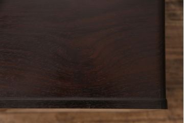 和製アンティーク　指物工芸品　美品　外箱付き!紫檀(シタン)材の深みを帯びた色合いが美しい角火鉢2個セット(木製火鉢)(R-049385)