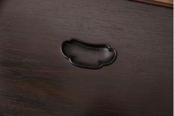 和製アンティーク　指物工芸品　美品　外箱付き!紫檀(シタン)材の深みを帯びた色合いが美しい角火鉢2個セット(木製火鉢)(R-049386)