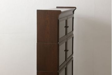 アンティーク家具　イギリス　オーク材　ディスプレイ棚としてもおすすめ!レトロな雰囲気を醸しだすスタッキングブックケース(本箱、収納棚、飾り棚)(R-049388)