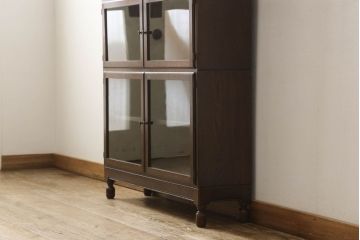 アンティーク家具　イギリス　オーク材　ディスプレイ棚としてもおすすめ!レトロな雰囲気を醸しだすスタッキングブックケース(本箱、収納棚、飾り棚)(R-049388)