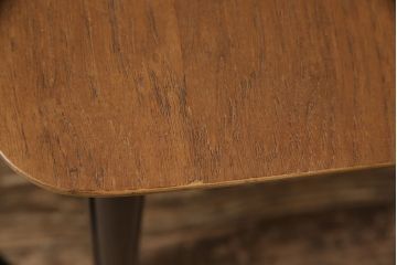 ヴィンテージ家具　北欧家具　デンマーク　チーク材　ツートーンカラーがおしゃれなチェア2脚セット(ダイニングチェア、板座チェア、椅子、ビンテージ)(R-049389)
