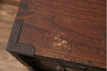 和製アンティーク　明治期　総桐材　コンパクトサイズで取り入れやすいシックな佇まいが魅力の庄内小箪笥(引き出し、チェスト、時代箪笥、桐箪笥、桐たんす)(R-049390)