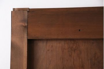 アンティーク建具　総松材　燻されたような渋い風合いが魅力の蔵戸(引き戸、玄関戸、建具)(R-049395)