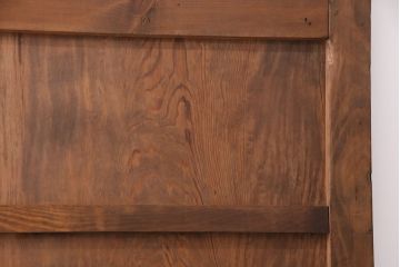 アンティーク建具　総松材　燻されたような渋い風合いが魅力の蔵戸(引き戸、玄関戸、建具)(R-049395)