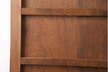 アンティーク建具　総松材　燻されたような渋い風合いが魅力の蔵戸(引き戸、玄関戸、建具)(R-049395)