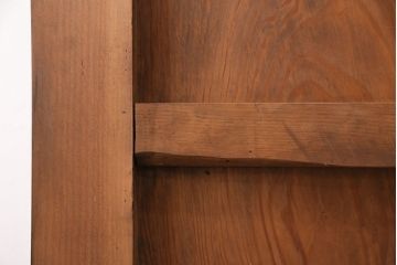 アンティーク建具　総松材　燻されたような渋い風合いが魅力の蔵戸(引き戸、玄関戸、建具)(R-049395)