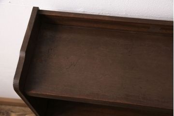 和製アンティーク　シンプルなデザインがお部屋に取り入れやすい本棚(オープンラック、シェルフ、飾り棚)(R-049400)