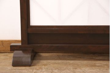 中古　松本民芸家具　ディスプレイとしてもおすすめ!モダンな佇まいが魅力のD型衝立(パーテーション、仕切り、つい立て)(定価約16万5千円)(R-049401)