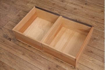 中古　美品　松本民芸家具　シックな大人の空間を演出する羽根付ベンチ(長椅子、二人掛けベンチ、板座)(R-049402)