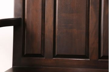 中古　美品　松本民芸家具　シックな大人の空間を演出する羽根付ベンチ(長椅子、二人掛けベンチ、板座)(R-049402)