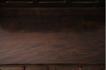中古　美品　松本民芸家具　シックな大人の空間を演出する羽根付ベンチ(長椅子、二人掛けベンチ、板座)(R-049402)