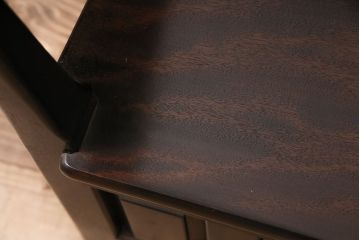 中古　美品　松本民芸家具　シックな大人の空間を演出する羽根付ベンチ(長椅子、二人掛けベンチ、板座)(R-049402)