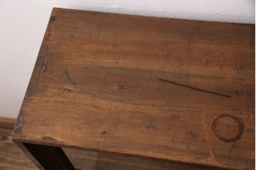 和製アンティーク　ヒノキ材製　レトロな雰囲気づくりにおすすめな戸棚(収納棚、キャビネット、飾り棚)(R-049403)