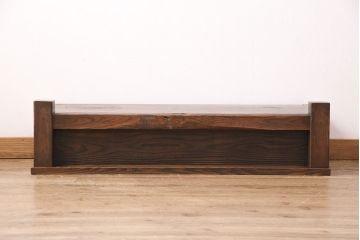 和製アンティーク　桑材・杉材製　木の味わいが魅力的な置き床(置床、飾り台、棚、ローボード)(R-049405)
