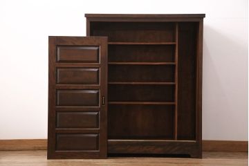 中古　松本民芸家具　シックで落ち着いた佇まいが魅力的なA型下駄箱(収納棚)(定価約27万円)(R-049411)