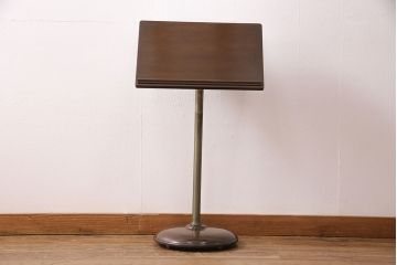 アンティーク雑貨　メニュー台にもおすすめ!栓材製のレトロな譜面台(譜面立て、ミュージックスタンド、メニュー立て)(R-049418)