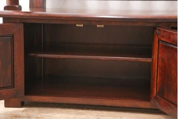 中古　美品　九州民芸家具　激レア!落ち着きのある空間づくりにおすすめの収納付きベンチ(長椅子、板座、ダイニングチェア)(定価約60万円)(R-049420)