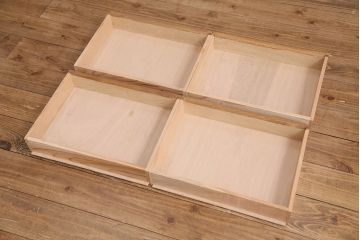 和製アンティーク　天板ペイント・ヒノキ無垢材　ナチュラルで優しい雰囲気がお洒落!使い勝手よくリメイクした作業台(コンソールテーブル、カウンター)(R-049421)