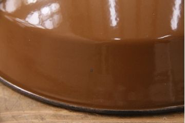 中古　レトロ照明　昭和レトロ　ほっこりとした温かみのある空間におすすめなホーロー製天井照明(吊り下げ照明、ペンダントライト、琺瑯)(R-049423)