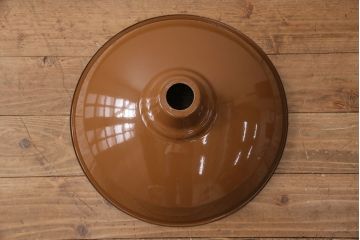 中古　レトロ照明　昭和レトロ　カフェ風インテリアに欠かせないホーロー製天井照明(吊り下げ照明、ペンダントライト、琺瑯)(R-049424)