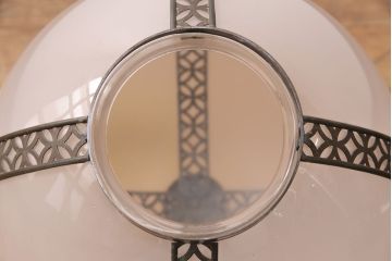 アンティーク照明　七宝文様の意匠が上品な天井照明(吊り下げ照明、ペンダントライト)(R-049425)