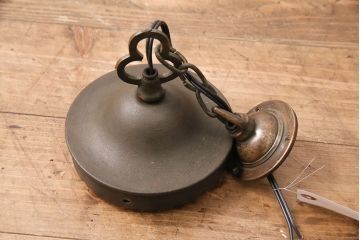 アンティーク照明　七宝文様の意匠が上品な天井照明(吊り下げ照明、ペンダントライト)(R-049425)