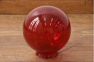 アンティーク照明　インパクトのあるインテリアに!真っ赤なガラスが印象的なウォールランプ(壁掛け照明)(R-049428)
