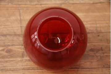 アンティーク照明　インパクトのあるインテリアに!真っ赤なガラスが印象的なウォールランプ(壁掛け照明)(R-049428)