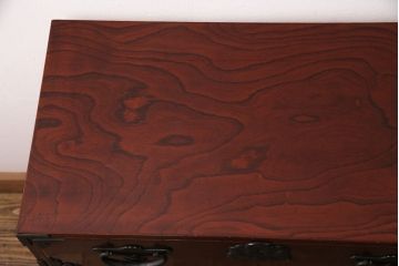 中古　美品　岩谷堂箪笥　木地呂塗り　上品な雰囲気が魅力的な上手物の整理箪笥(引き出し、チェスト、小箪笥、衣装タンス)(R-049434)