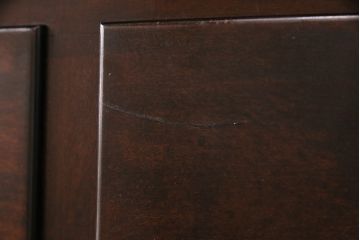 希少　松本民芸家具　絶版モデル　洗練されたモダンな空間を演出するビンテージのE型食器棚(カップボード、キャビネット、戸棚、飾り棚、ヴィンテージ)(R-049437)