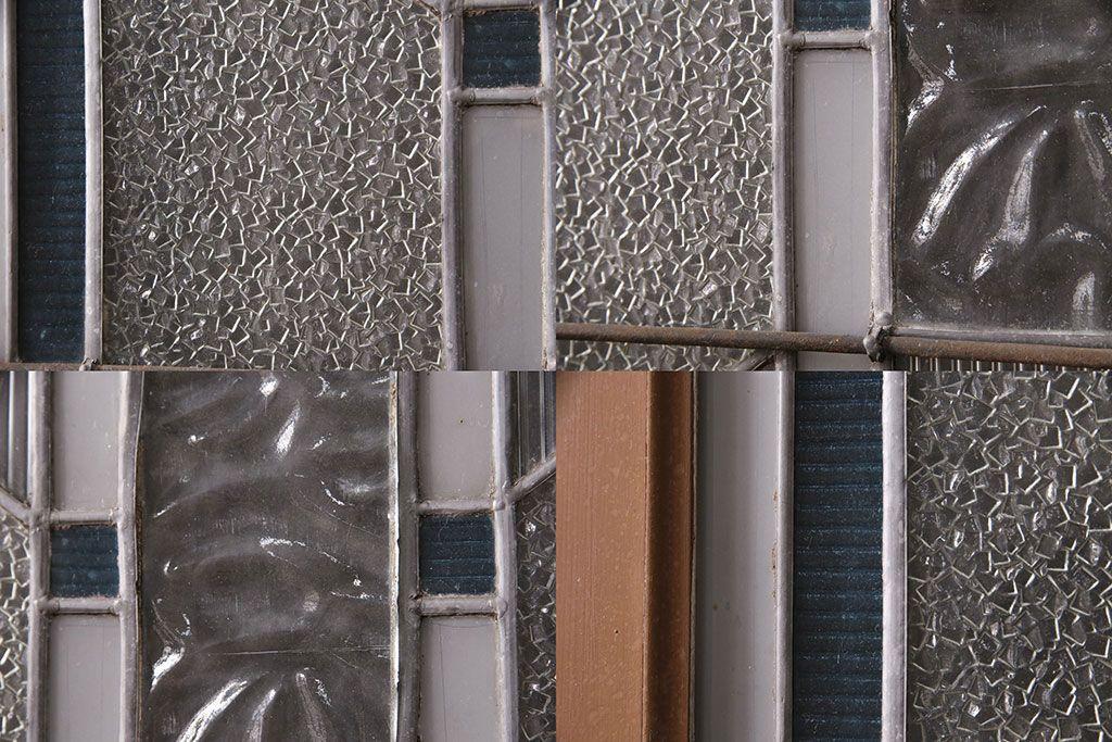 和製アンティーク　国産のアンティークとしては珍しい全面特大ステンドグラスで彩られたドア(建具)(R-049440)