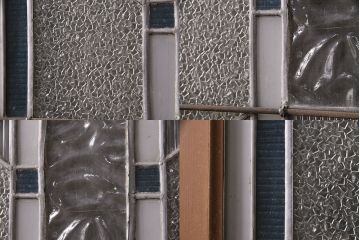 和製アンティーク　国産のアンティークとしては珍しい全面特大ステンドグラスで彩られたドア(建具)(R-049440)