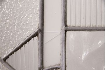 和製アンティーク　国産のアンティークとしては珍しい全面特大ステンドグラスで彩られたドア(建具)(R-049440)