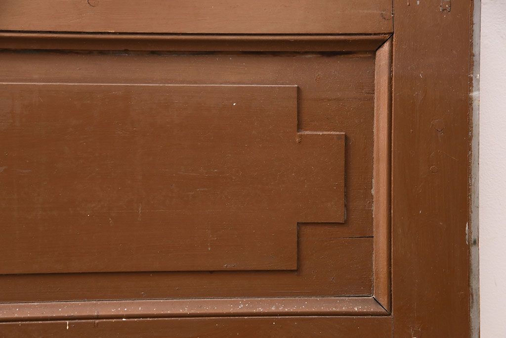 和製アンティーク　国産のアンティークとしては珍しい全面特大ステンドグラスで彩られたドア(建具)(R-049440)