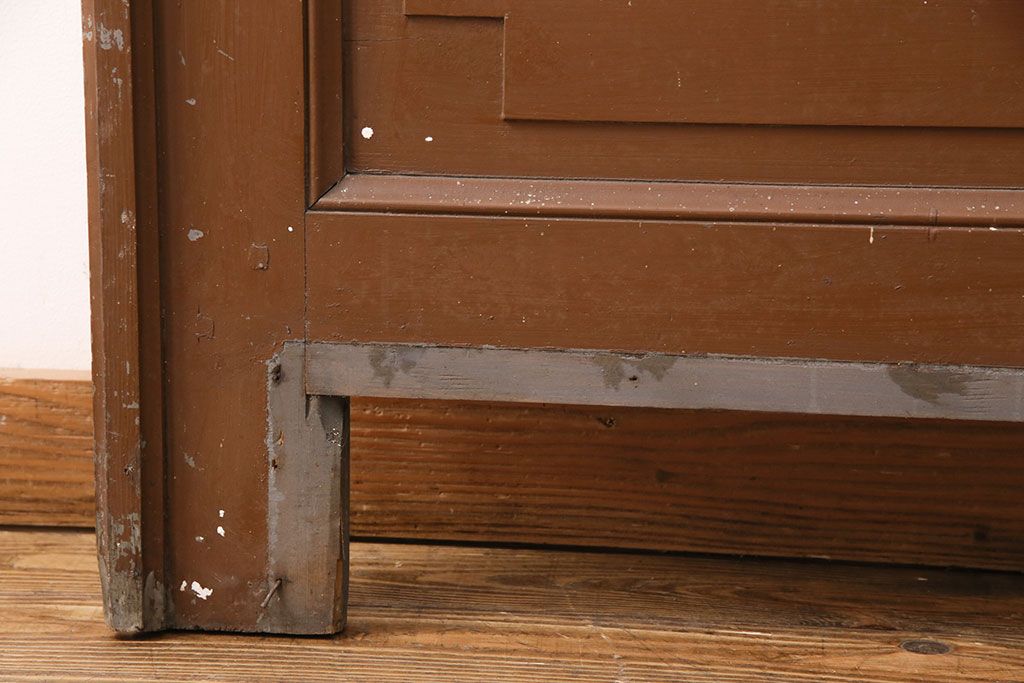 和製アンティーク　国産のアンティークとしては珍しい全面特大ステンドグラスで彩られたドア(建具)(R-049440)