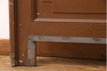 和製アンティーク　国産のアンティークとしては珍しい全面特大ステンドグラスで彩られたドア(建具)(R-049440)