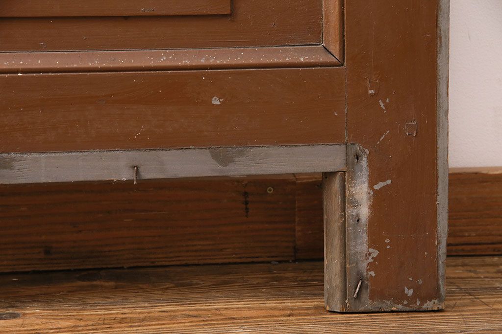 和製アンティーク　国産のアンティークとしては珍しい全面特大ステンドグラスで彩られたドア(建具)(R-049440)