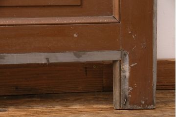 和製アンティーク　国産のアンティークとしては珍しい全面特大ステンドグラスで彩られたドア(建具)(R-049440)