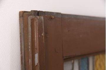 和製アンティーク　国産のアンティークとしては珍しい全面特大ステンドグラスで彩られたドア(建具)(R-049440)