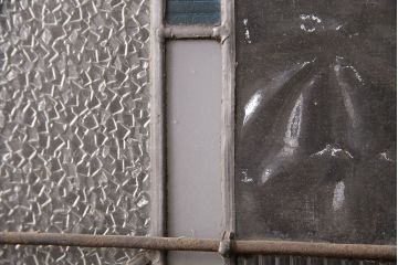 和製アンティーク　国産のアンティークとしては珍しい全面特大ステンドグラスで彩られたドア(建具)(R-049441)