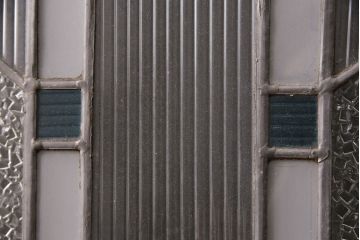 和製アンティーク　国産のアンティークとしては珍しい全面特大ステンドグラスで彩られたドア(建具)(R-049441)